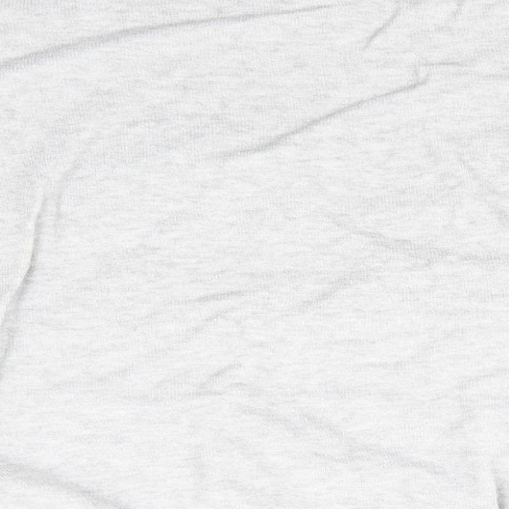 George Womens Grey Round Neck  Viscose Pullover Jumper Size L   - Santa Rudolph Moped Pale Grey