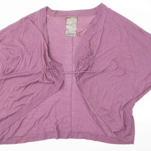 NEXT Womens Purple V-Neck  100% Cotton Cardigan Jumper Size L