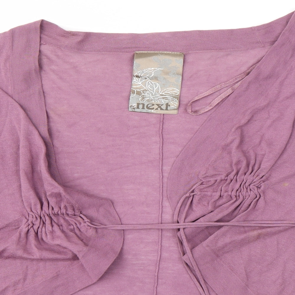 NEXT Womens Purple V-Neck  100% Cotton Cardigan Jumper Size L