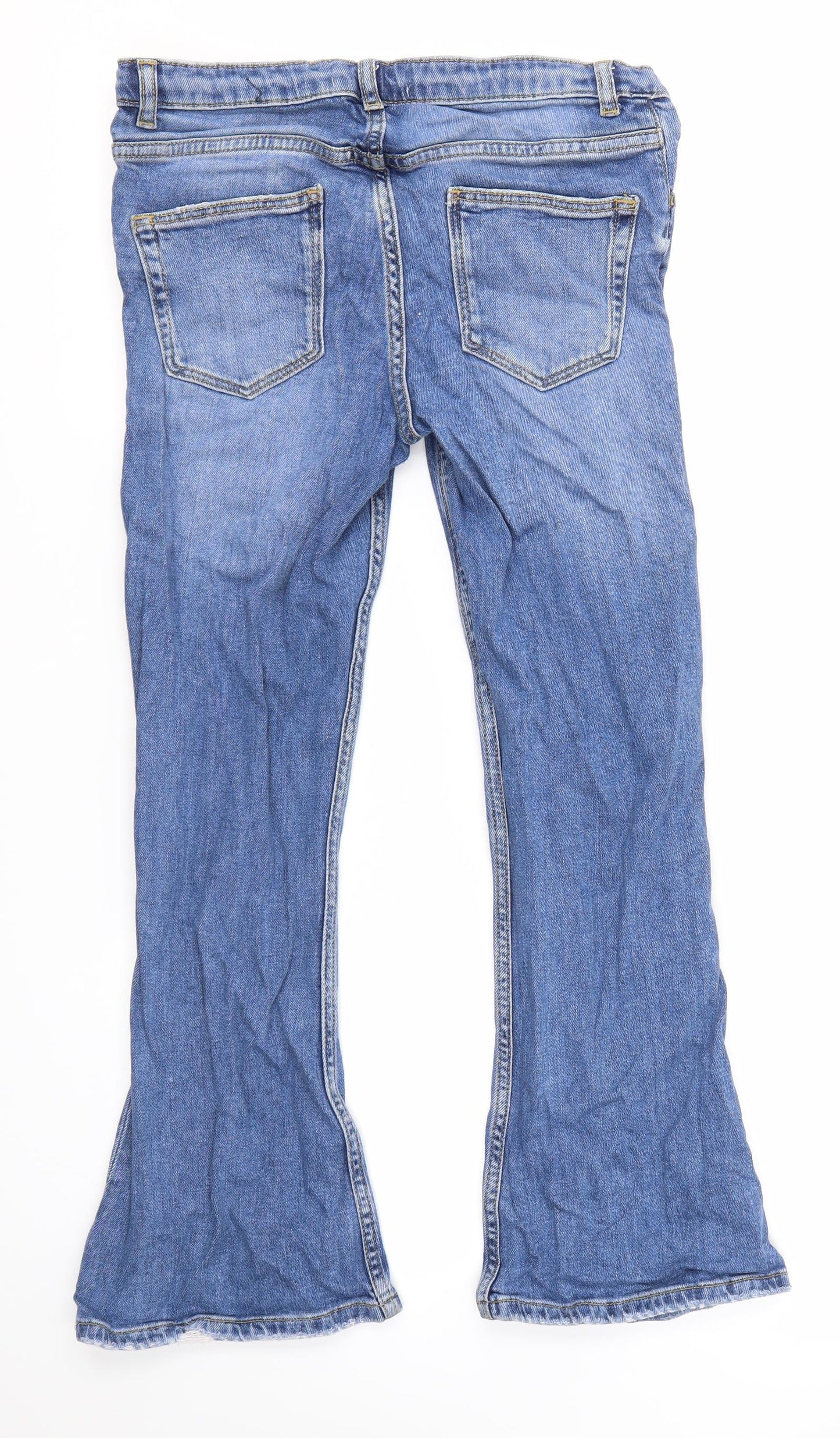 Zara Boys Blue  Cotton Flared Jeans Size 11-12 Years  Regular