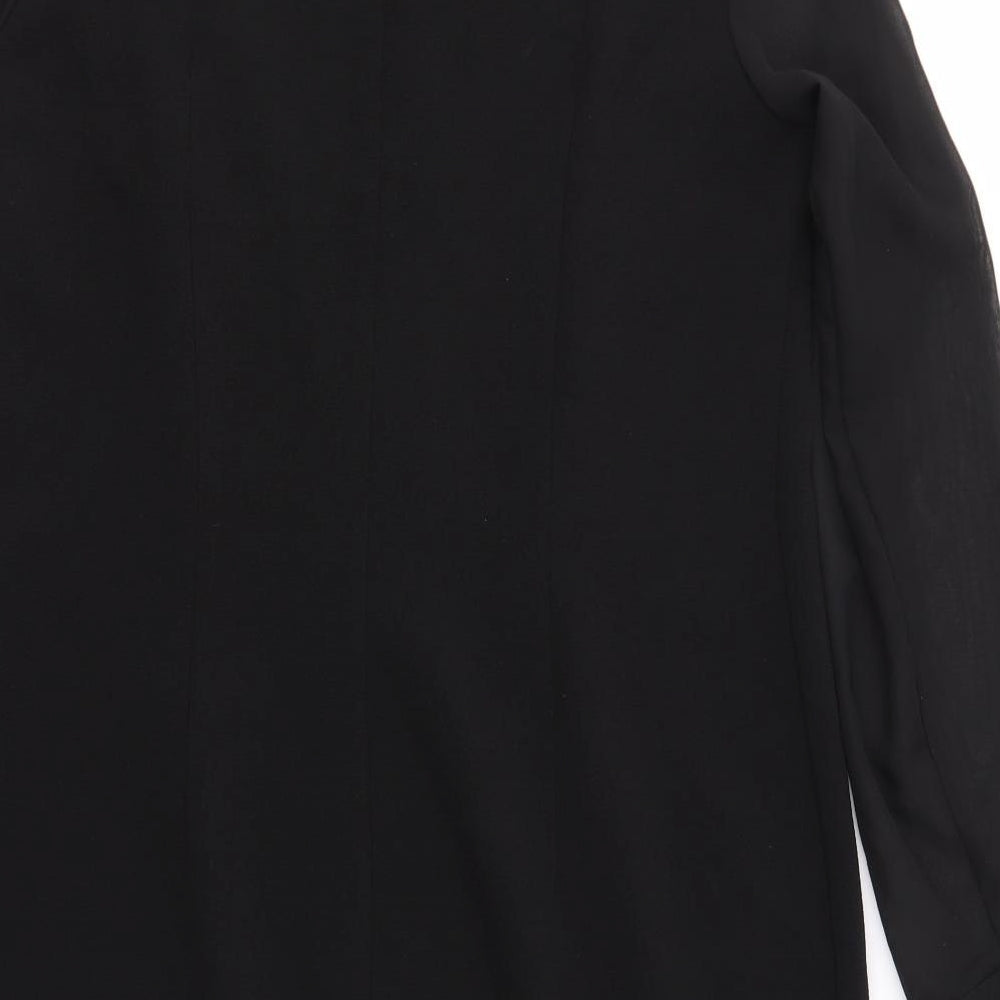 TU Womens Black  Polyester Pencil Dress  Size 12 Round Neck