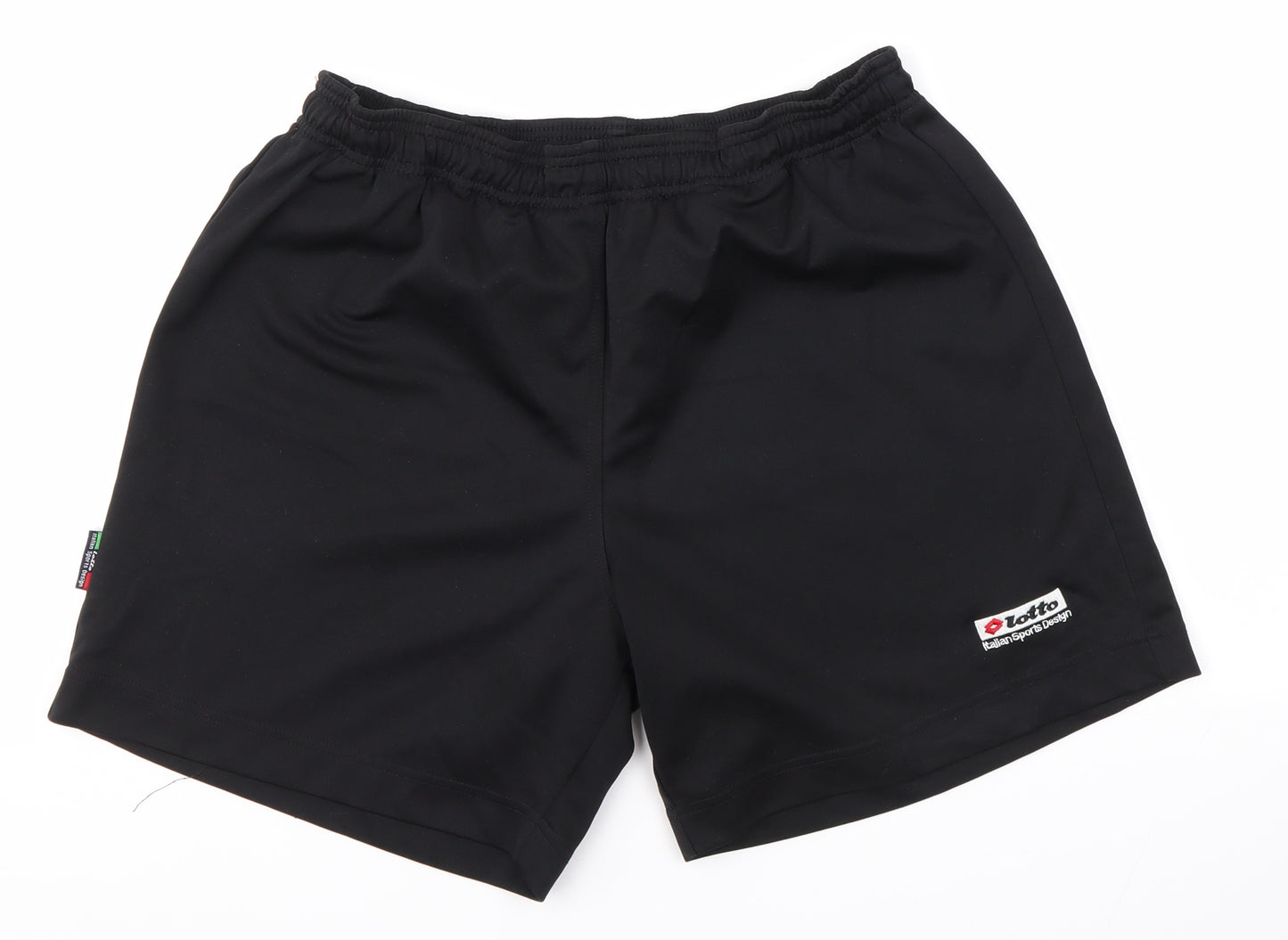 Lotto Mens Black  Polyester Sweat Shorts Size M  Regular