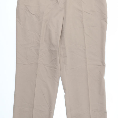 Gelco Womens Brown  Viscose Dress Pants Trousers Size 16 L30 in Regular