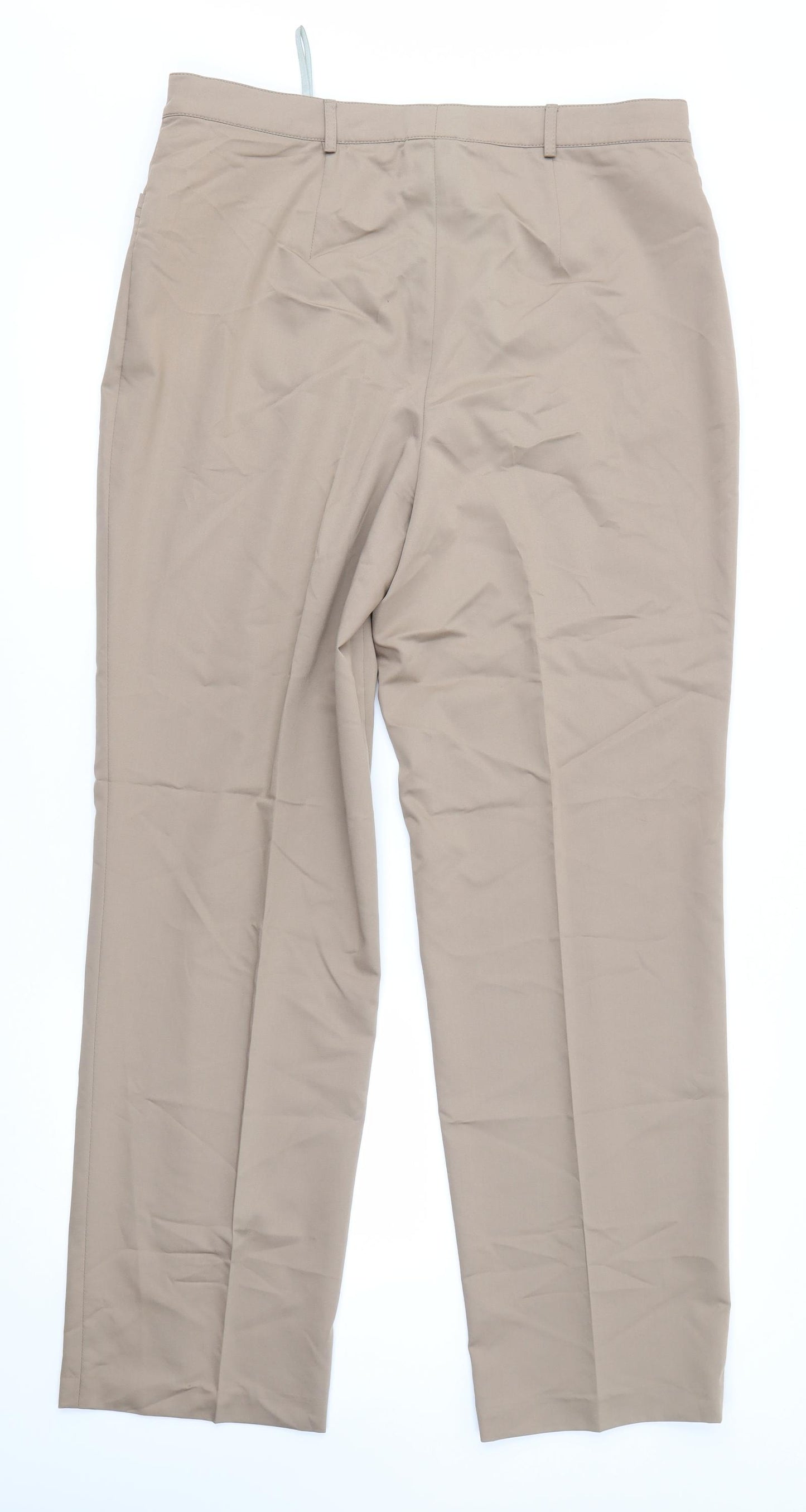 Gelco Womens Brown  Viscose Dress Pants Trousers Size 16 L30 in Regular