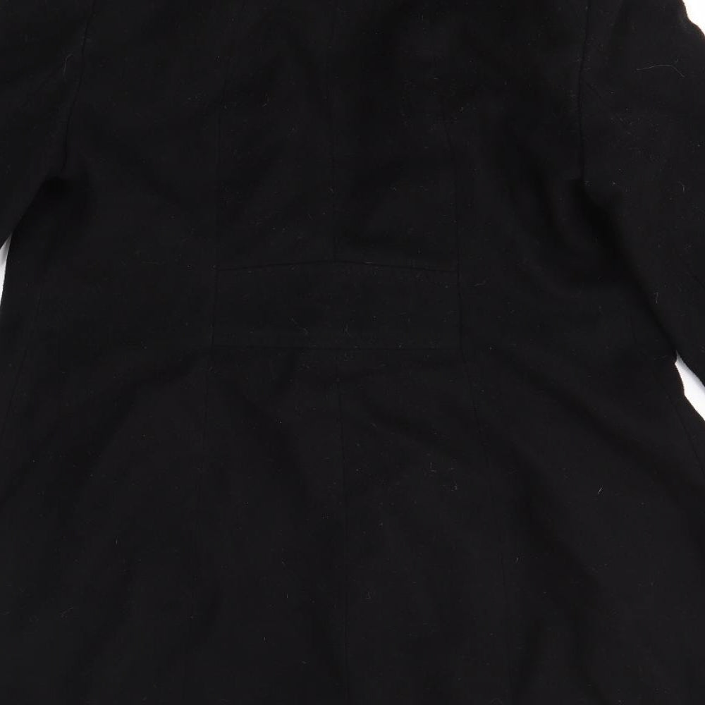 New Look Womens Black   Overcoat Coat Size 14