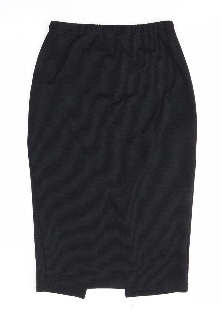 Primark Womens Black Polyester Straight & Pencil Skirt Size 10