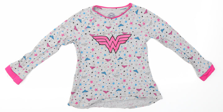 George Girls Multicoloured  Cotton Basic Casual Size 9-10 Years Round Neck  - Wonder Woman