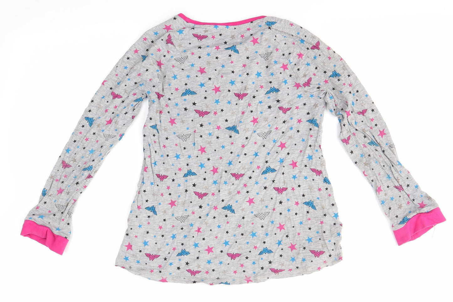 George Girls Multicoloured  Cotton Basic Casual Size 9-10 Years Round Neck  - Wonder Woman