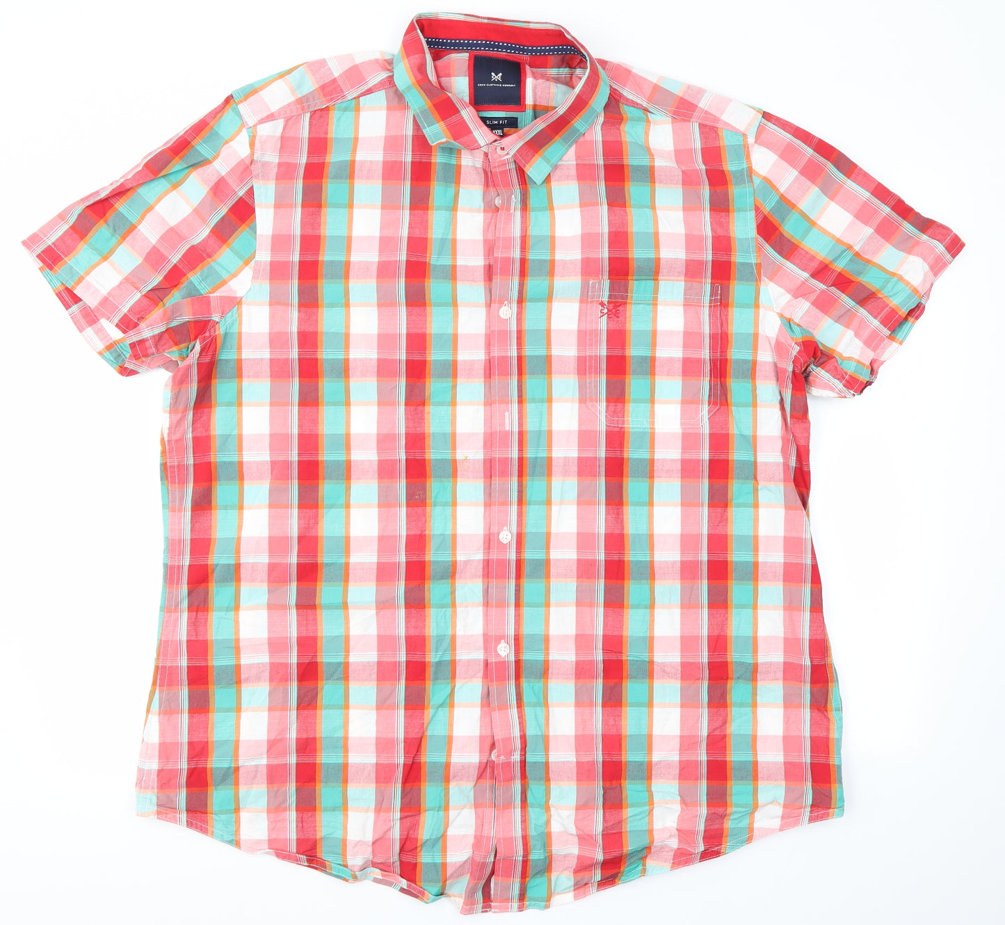 Crew Clothing Mens Multicoloured Check Cotton  Button-Up Size 3XL Collared