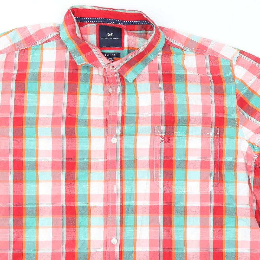 Crew Clothing Mens Multicoloured Check Cotton  Button-Up Size 3XL Collared