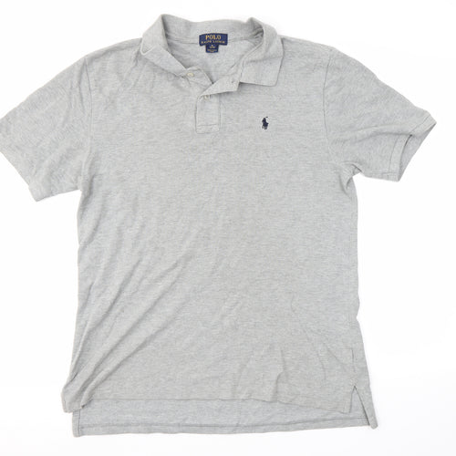 Polo Ralph Lauren Womens Grey  100% Cotton Basic Polo Size XL Collared