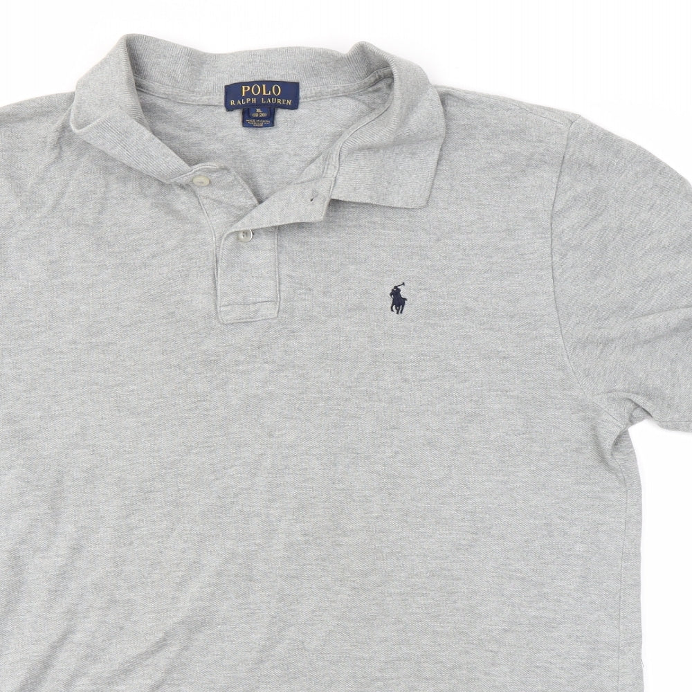 Polo Ralph Lauren Womens Grey  100% Cotton Basic Polo Size XL Collared