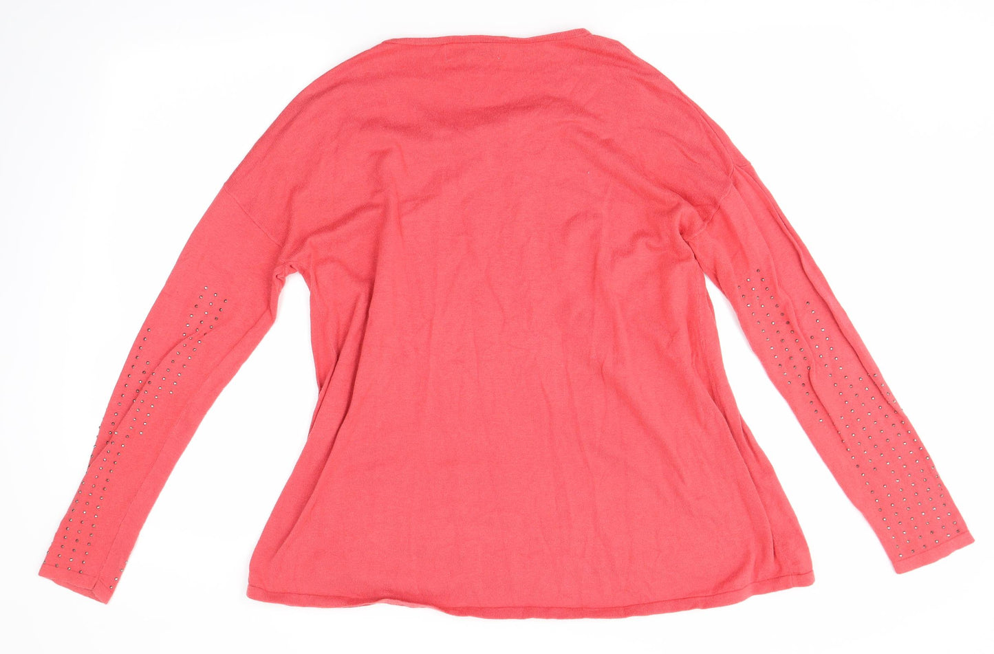 NEXT Womens Pink  Cotton Basic Blouse Size 10 Round Neck