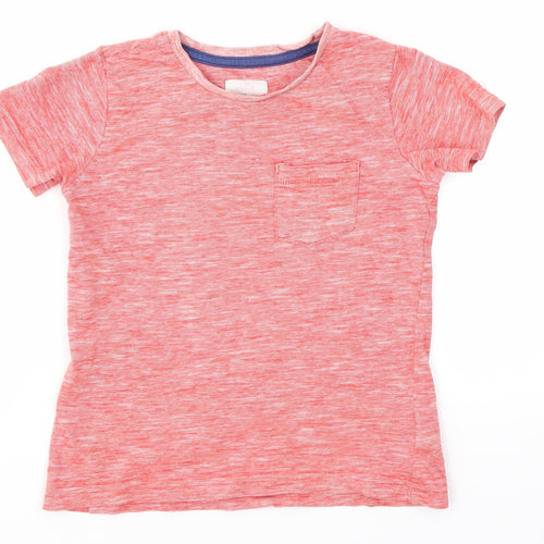 Mothercare Boys Red  Cotton Basic T-Shirt Size 3-4 Years Round Neck