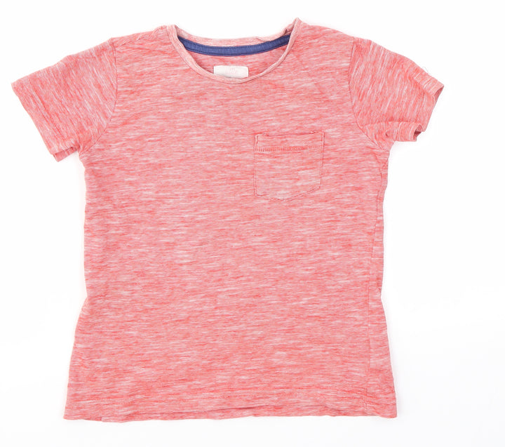 Mothercare Boys Red  Cotton Basic T-Shirt Size 3-4 Years Round Neck