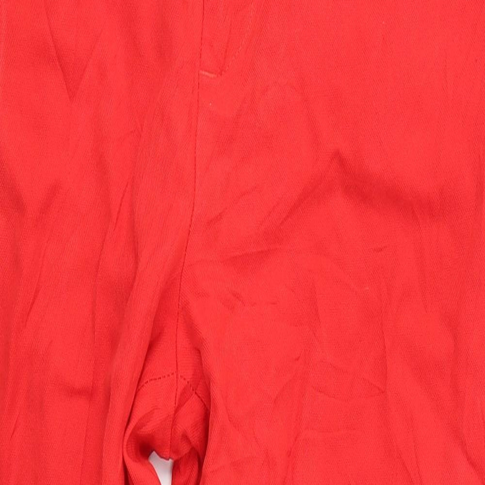 Zara Womens Red  Polyester Dress Pants Trousers Size S L22 in Regular
