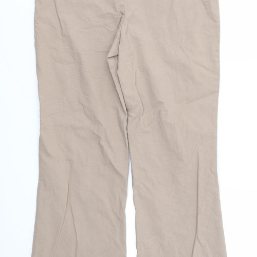 For Women Womens Brown  Viscose Dress Pants Trousers Size 14 L28 in Regular