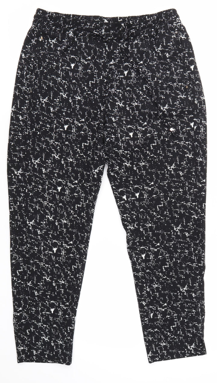 H&M Womens Black Polyester Dress Pants Trousers Size 8 L24 in Regular