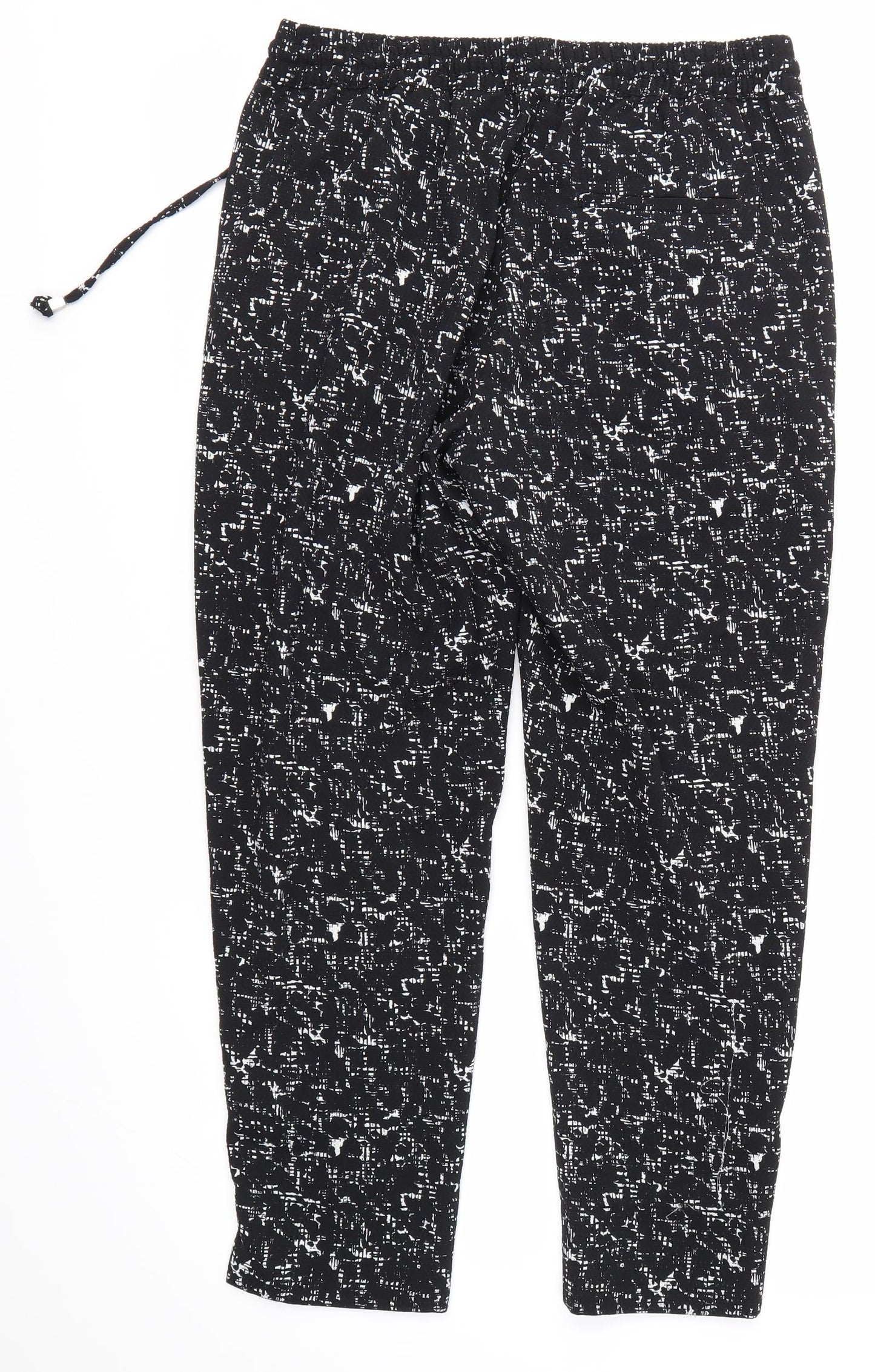H&M Womens Black  Polyester Dress Pants Trousers Size 8 L24 in Regular
