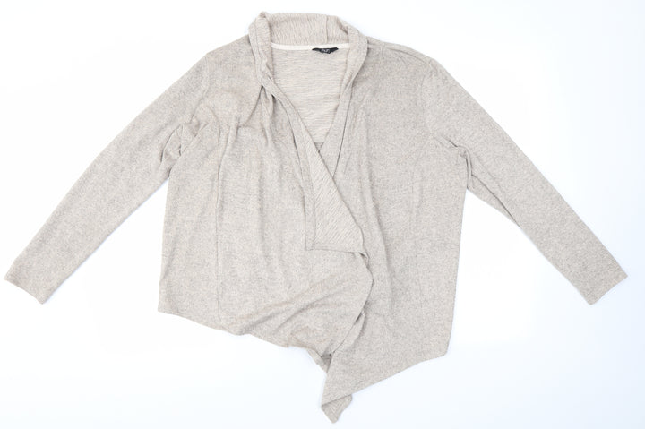 F&F Womens Brown V-Neck  Polyester Cardigan Jumper Size 10