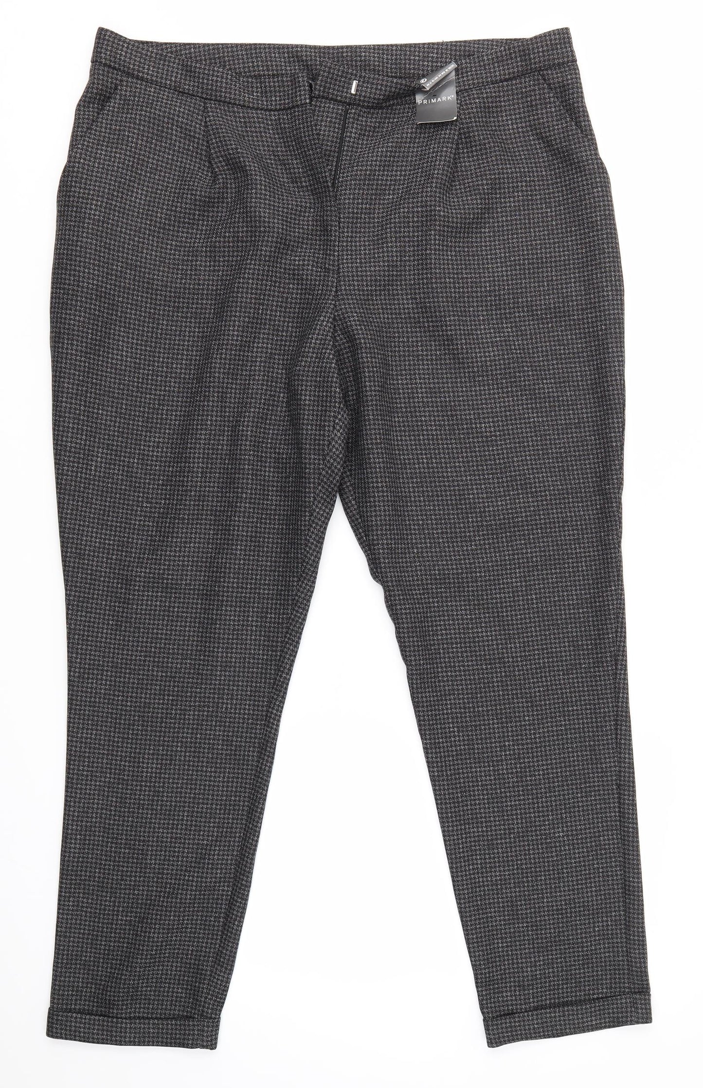 Primark Womens Grey  Polyester Dress Pants Trousers Size 16 L36 in Regular