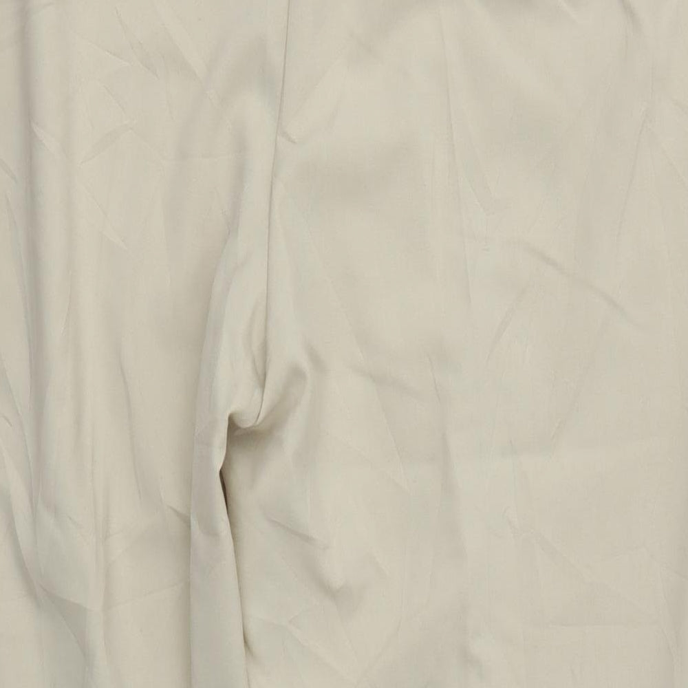 M&S Womens Beige  Polyester Dress Pants Trousers Size 18 L24 in Regular