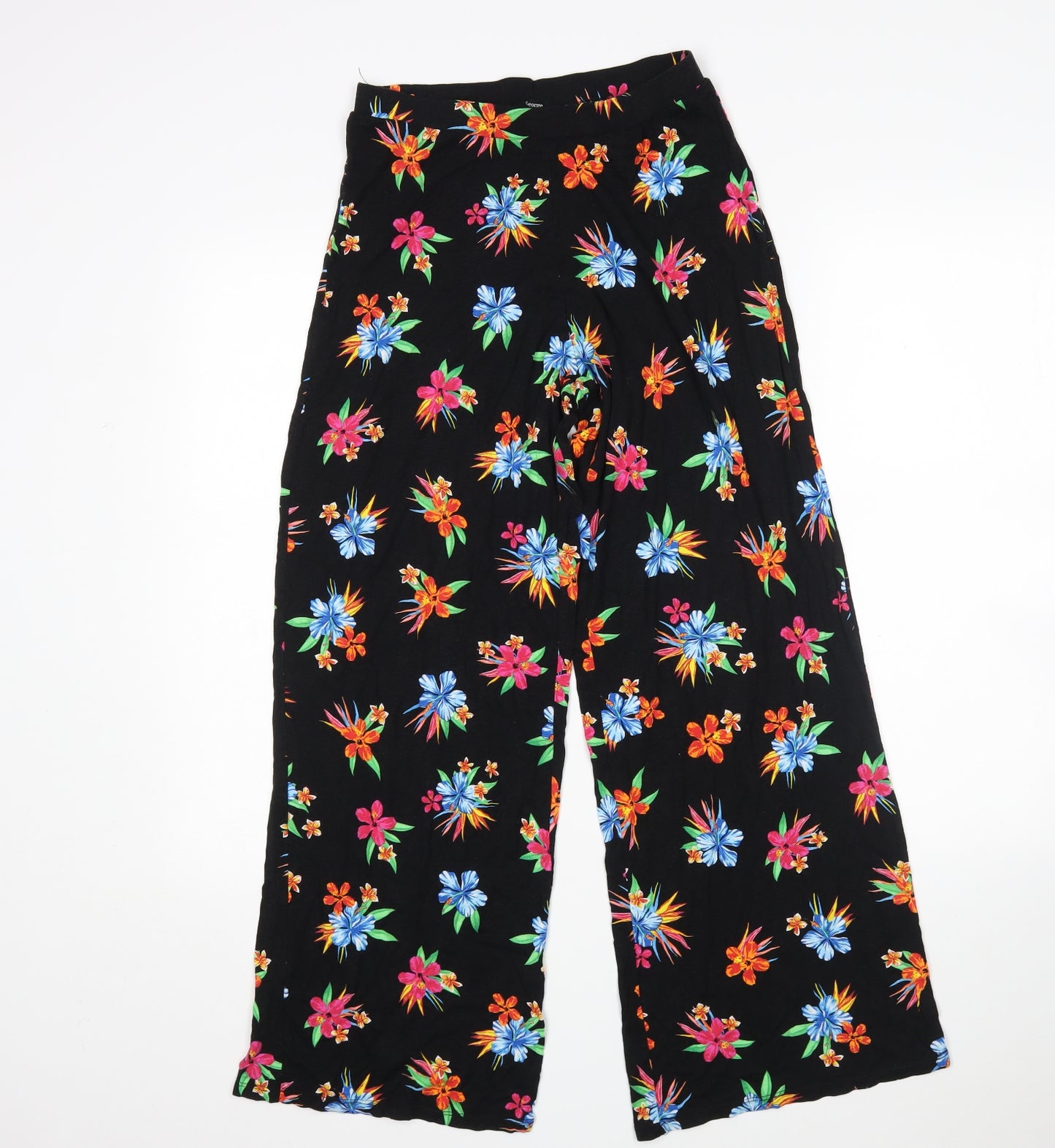 George Womens Multicoloured Floral Viscose Harem Trousers Size 10 L29 in Regular