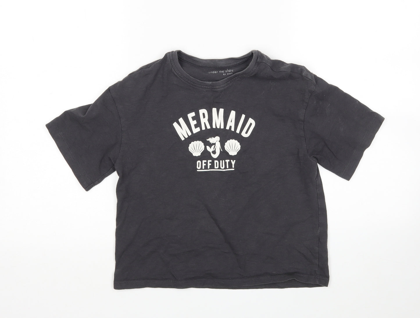 NEXT Girls Grey  Cotton Top Pyjama Top Size 8 Years