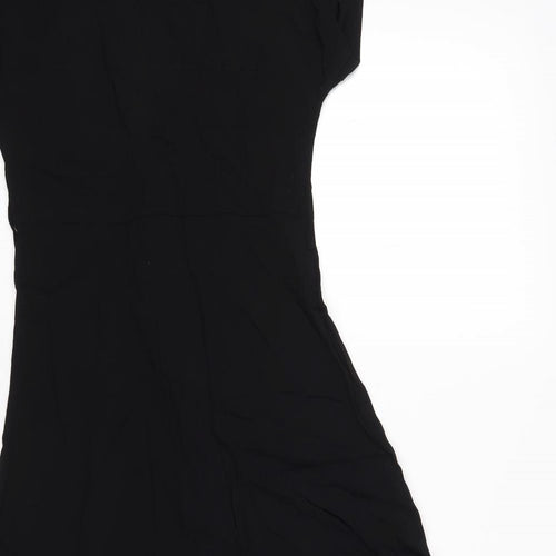 New Look Womens Black  Viscose A-Line  Size 10 V-Neck