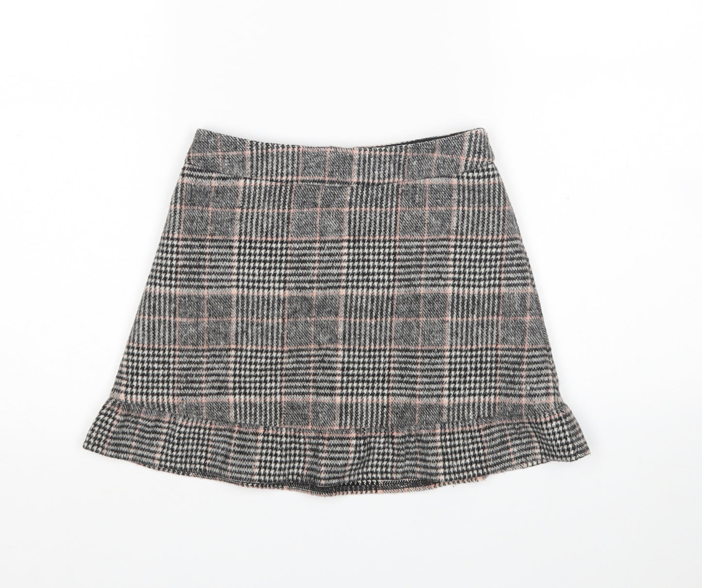 F&F Girls Multicoloured Check Polyester Mini Skirt Size 6-7 Years  Regular