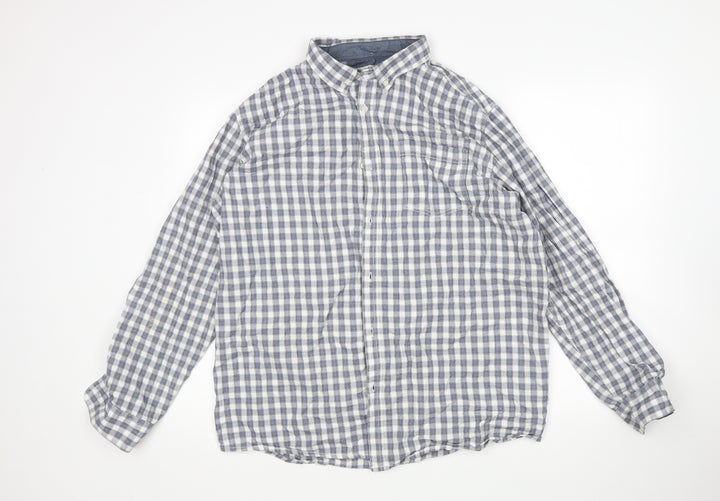 George Mens Multicoloured Cotton Button-Up Size XL Collared