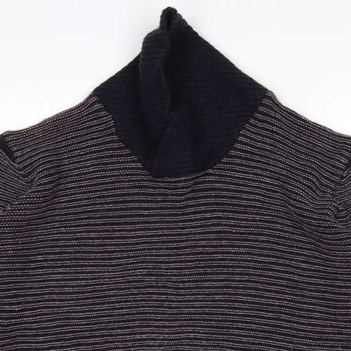 Onfire Mens Multicoloured V-Neck Striped Acrylic Pullover Jumper Size XL