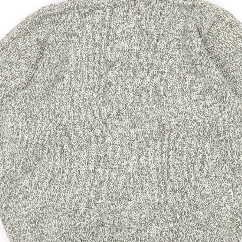 George Mens Green High Neck  Cotton Pullover Jumper Size M