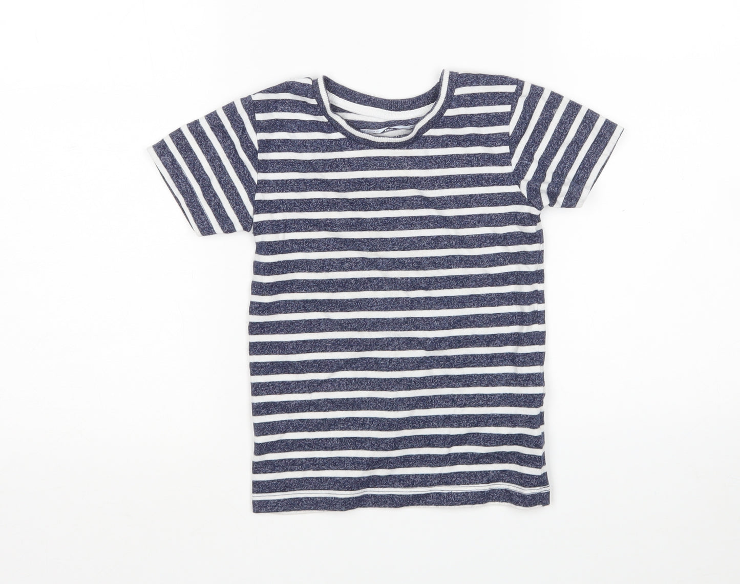 NEXT Boys Multicoloured Striped Cotton Basic T-Shirt Size 2-3 Years Round Neck