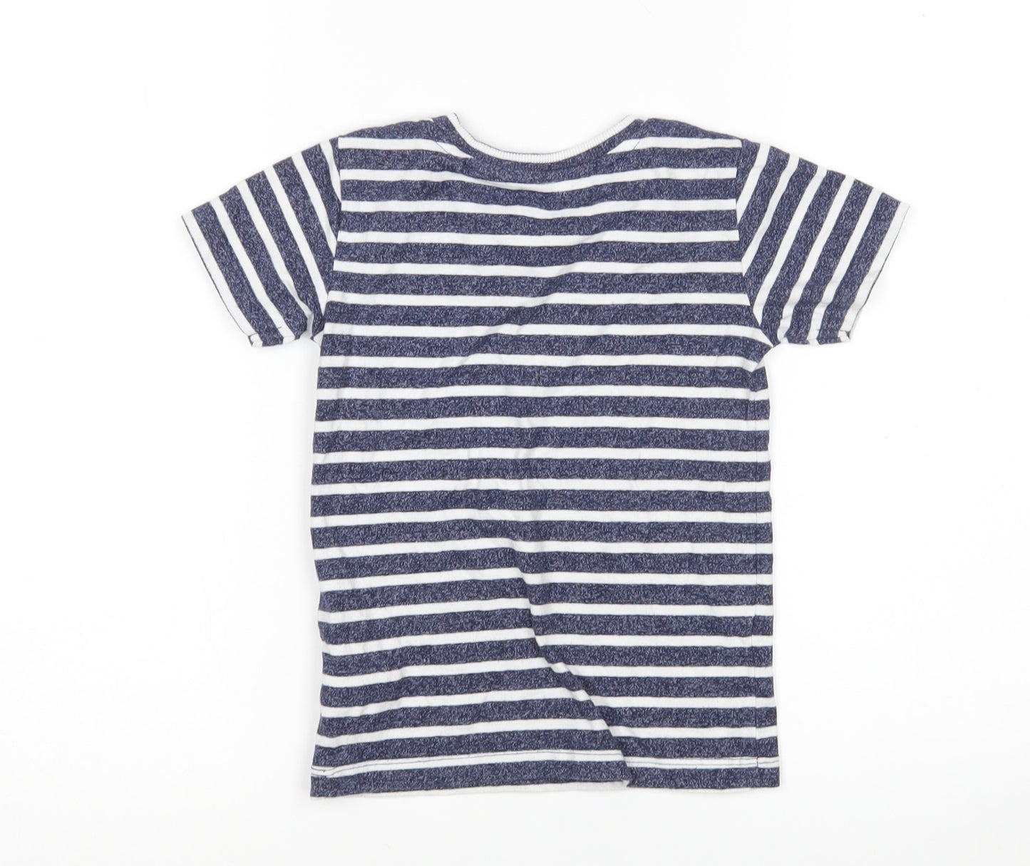 NEXT Boys Multicoloured Striped Cotton Basic T-Shirt Size 2-3 Years Round Neck