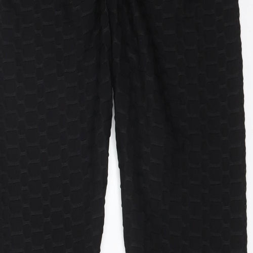 Miso Womens Black Geometric Polyester  Leggings Size 12 L25 in