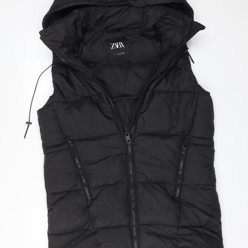 Zara Womens Black   Gilet Coat Size L