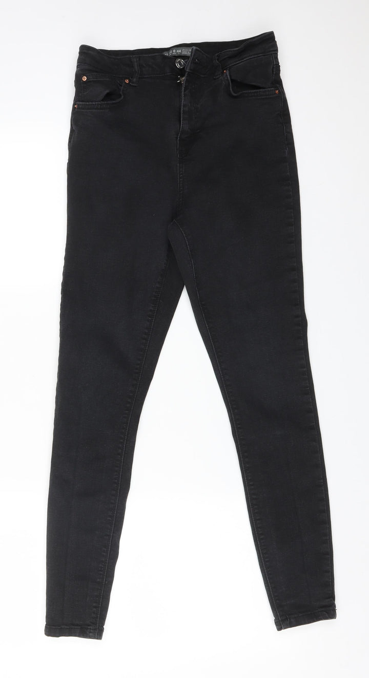 DENIM CO Womens Black Cotton Skinny Jeans Size 12 L28 in Regular