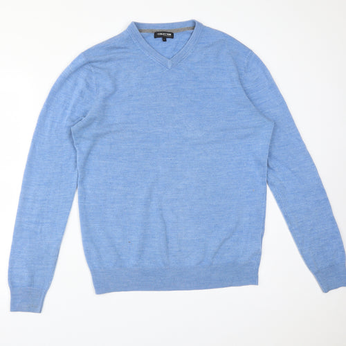 COLLECTION Mens Blue  Acrylic Pullover Sweatshirt Size L