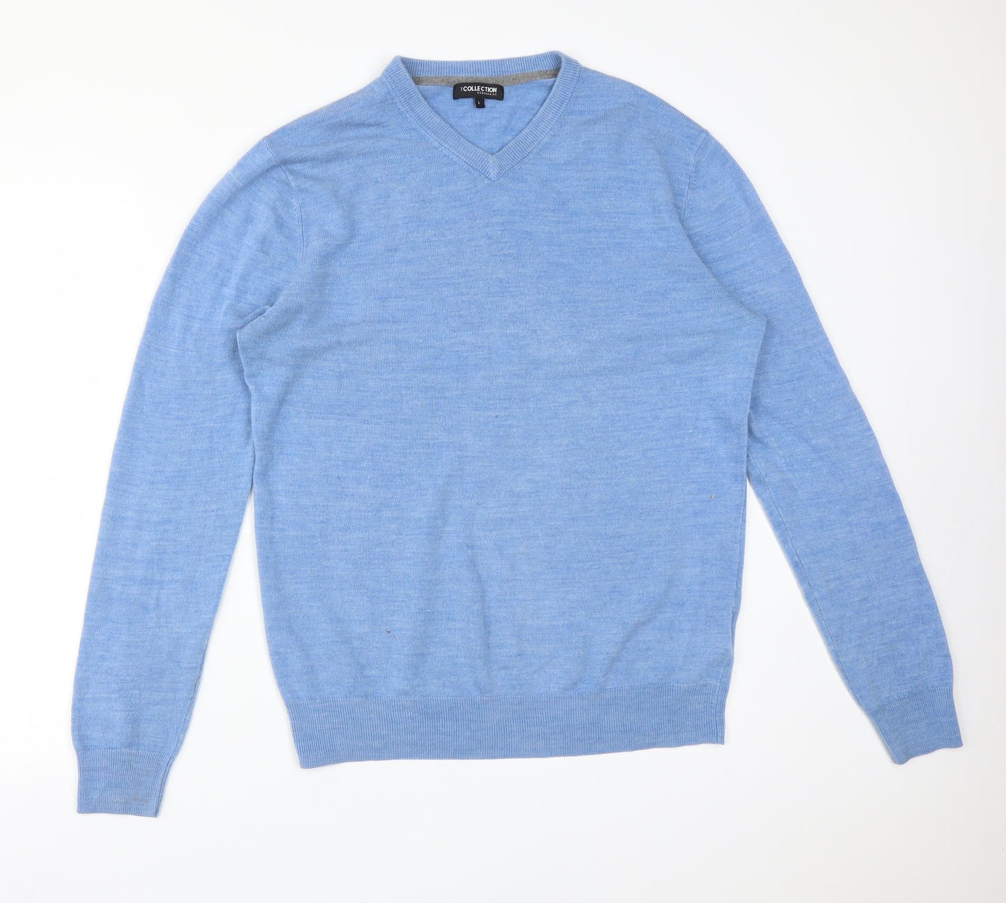 COLLECTION Mens Blue  Acrylic Pullover Sweatshirt Size L