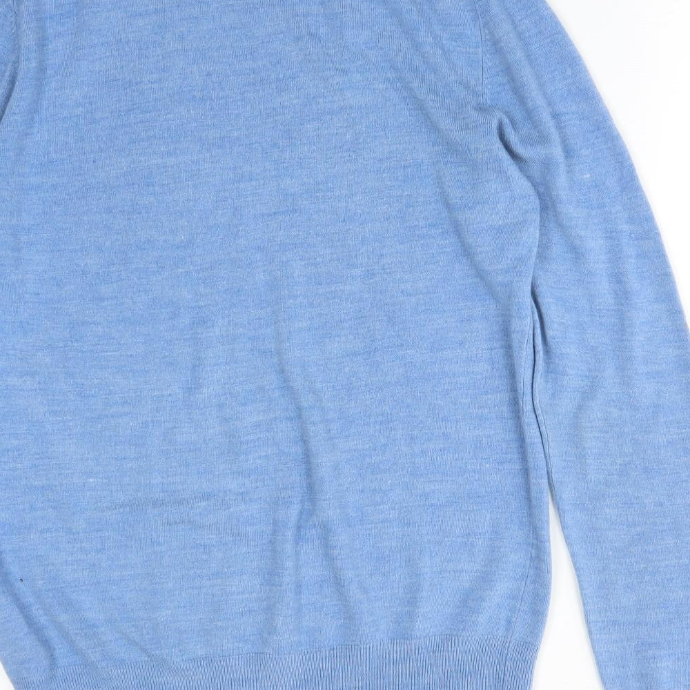 COLLECTION Mens Blue  Acrylic Pullover Sweatshirt Size L