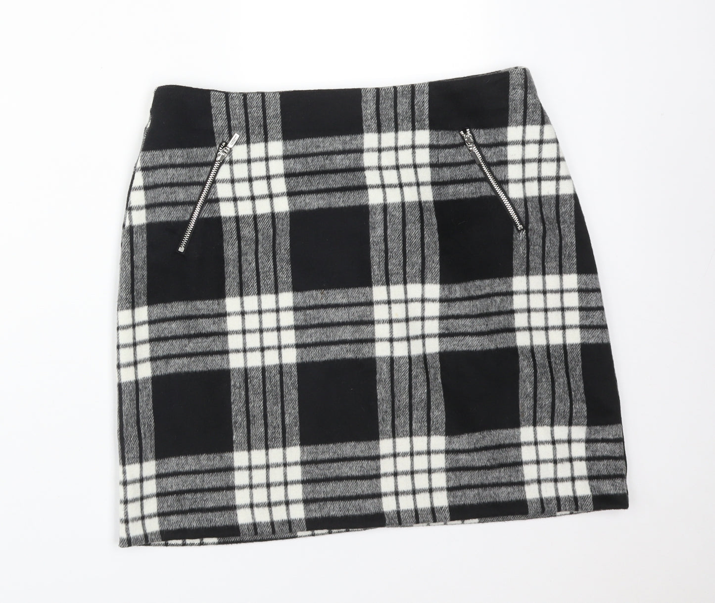 Peacocks Womens Multicoloured Check Polyester Straight & Pencil Skirt Size 10