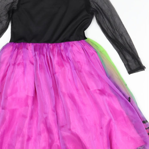 TU Girls Multicoloured Animal Print Polyester Ball Gown  Size 7-8 Years Round Neck  - FANCY DRESS