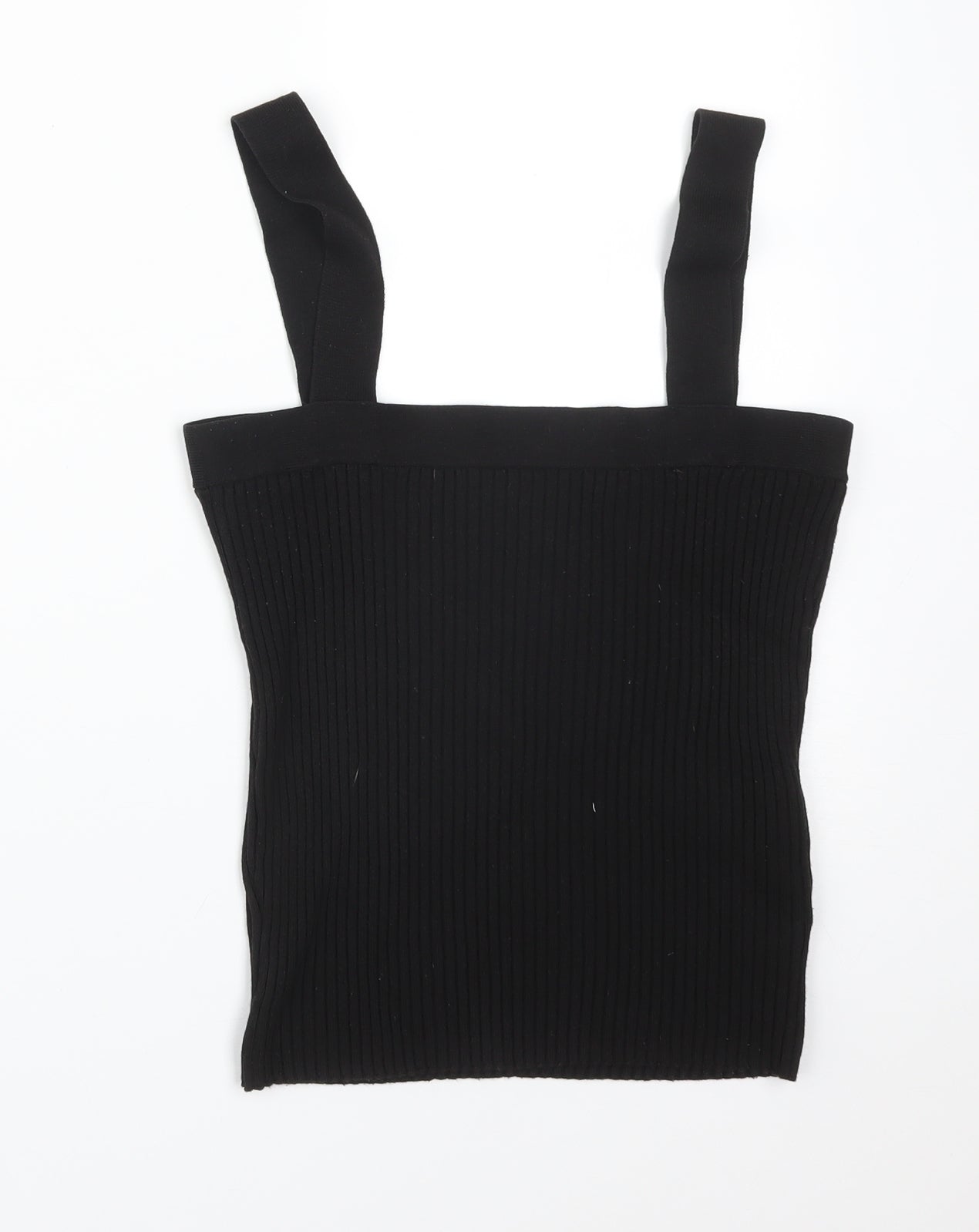 ASOS Womens Black Striped  Camisole T-Shirt Size 14 Square Neck