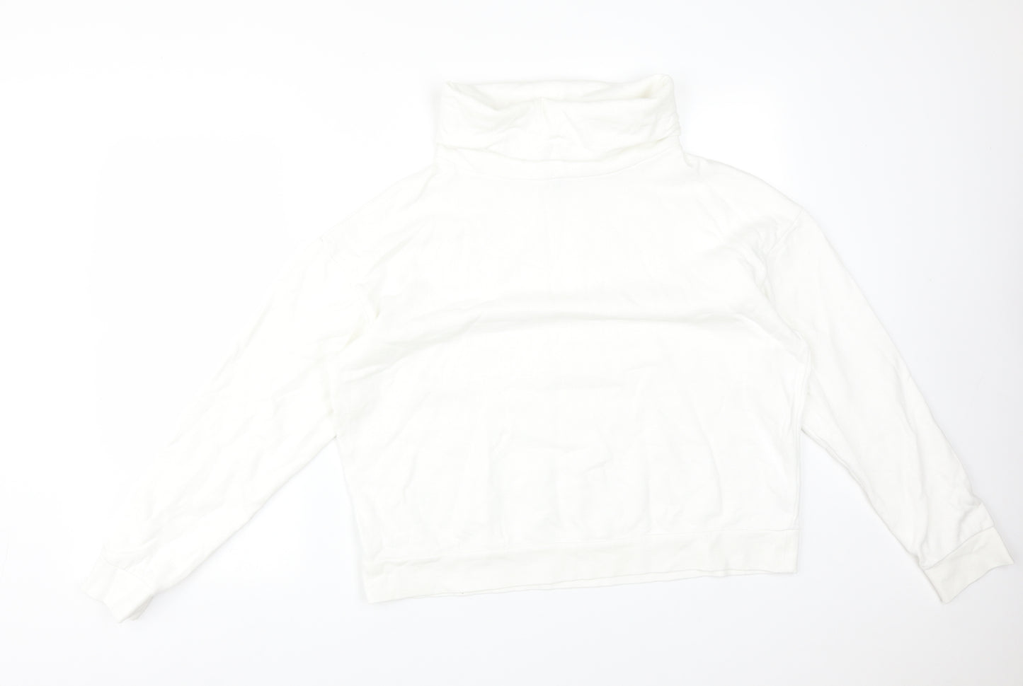 Dorothy Perkins Womens White  Cotton Pullover Sweatshirt Size 14