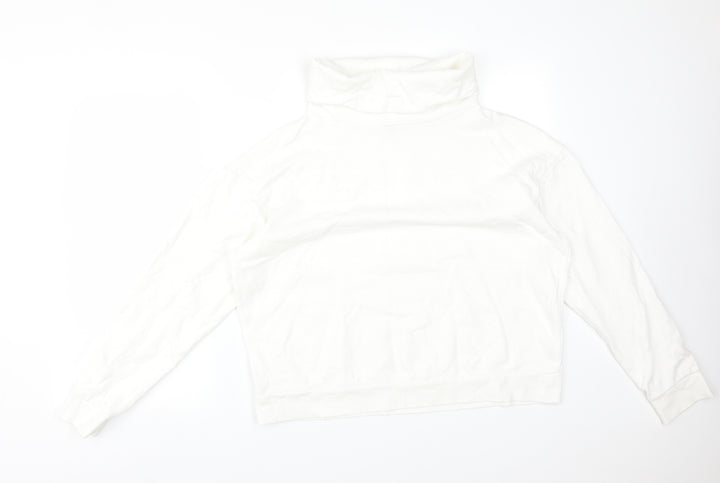 Dorothy Perkins Womens White  Cotton Pullover Sweatshirt Size 14