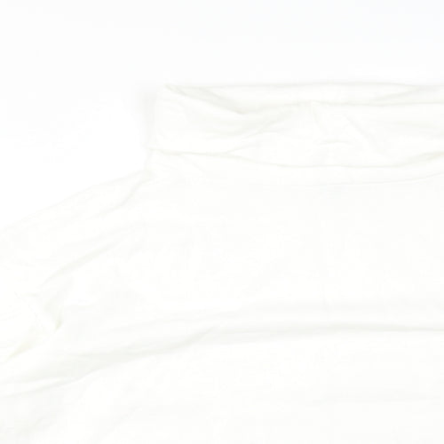 Dorothy Perkins Womens White  Cotton Pullover Sweatshirt Size 14