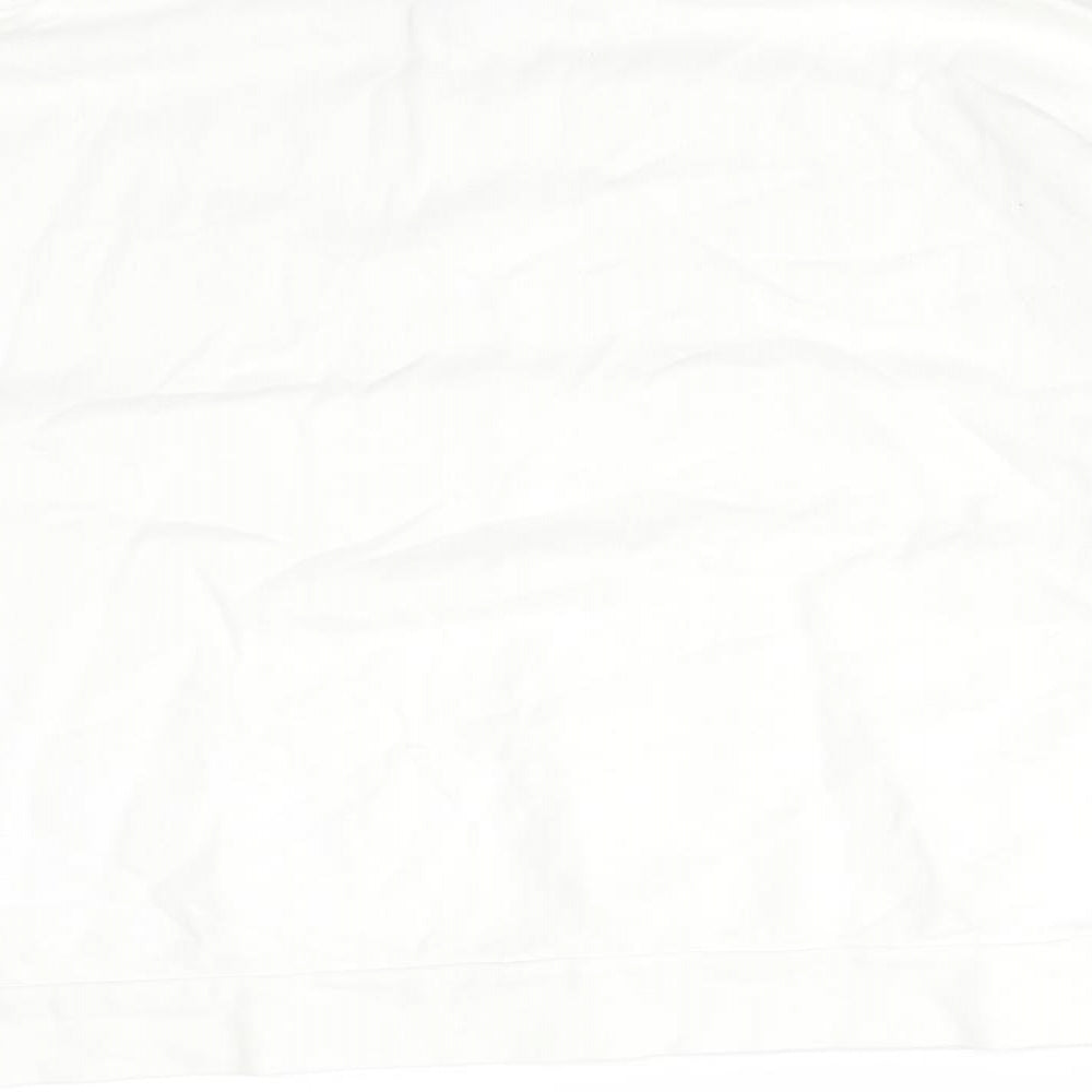 Dorothy Perkins Womens White  Cotton Pullover Sweatshirt Size 14