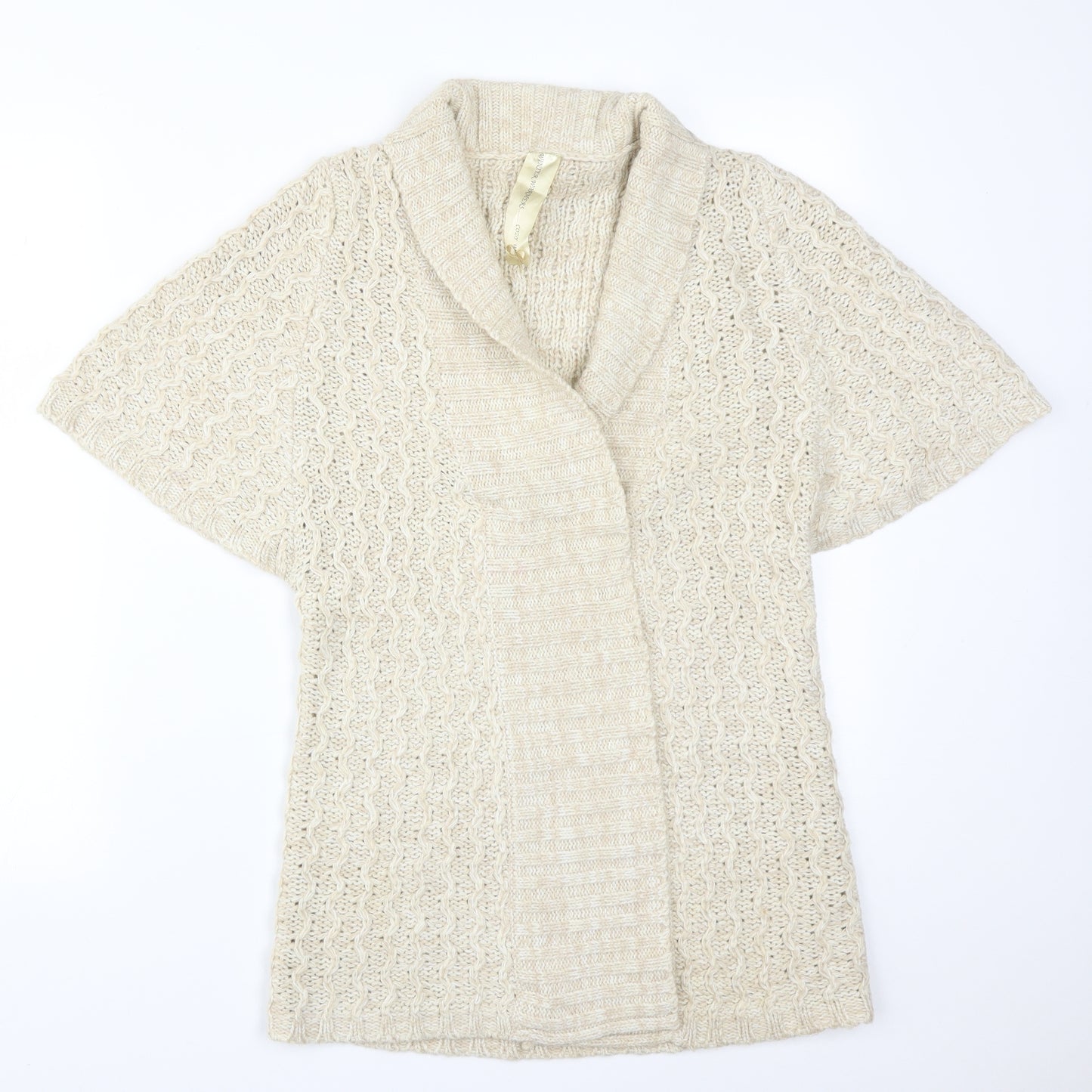 EVIE Womens Beige   Acrylic Cardigan Jumper Size 12