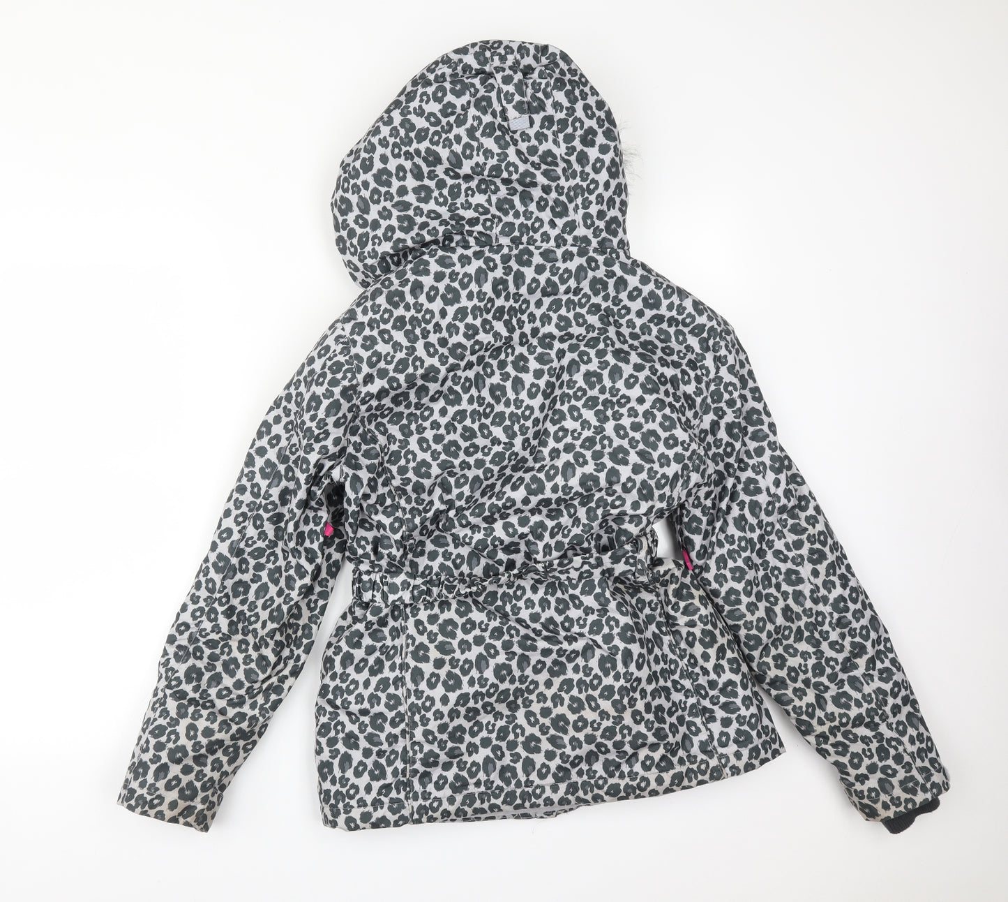 Matalan Girls Multicoloured Animal Print  Overcoat Coat Size 14 Years